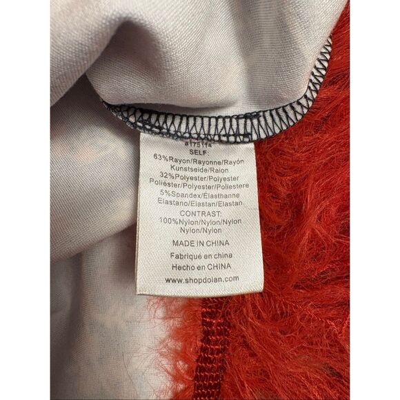 Dolan Left Coast Anthropologie Printed Faux Fur Floral Top Size M - Picture 7 of 7